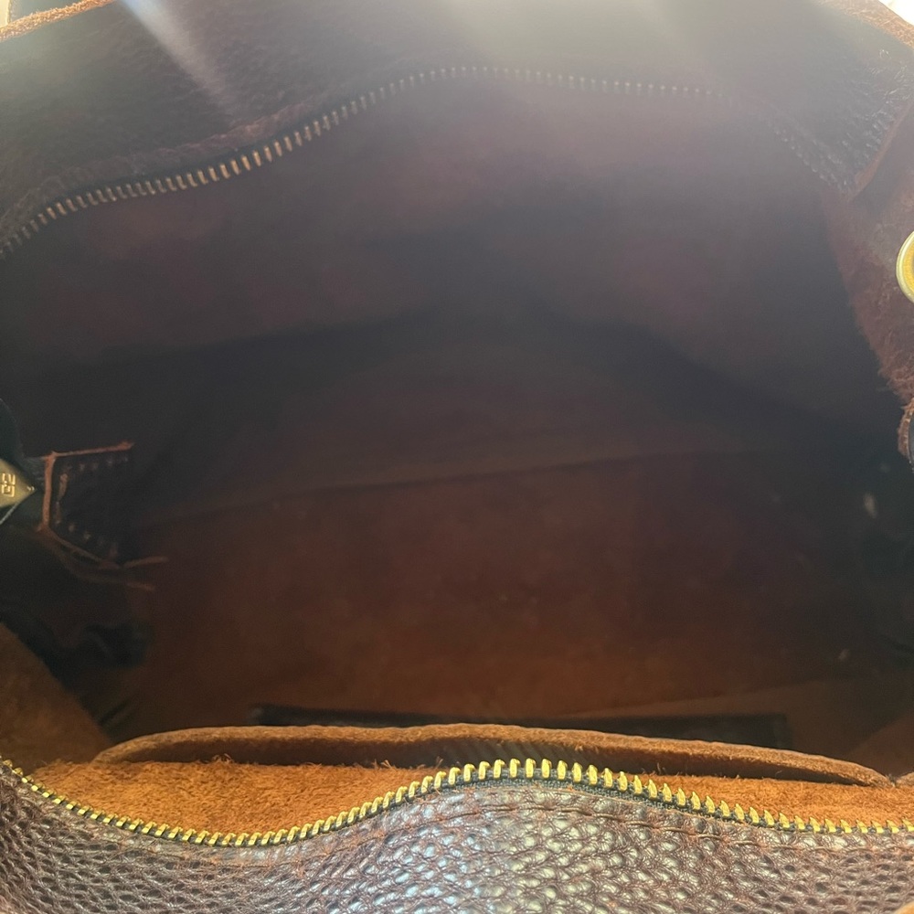 Portland Leather Dark Brown Crossbody Bag - Picture 5 of 6